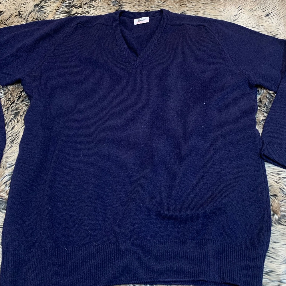 Harrods London Pringle Of Scotland Vintage Sweater Men Lambswool Size XL